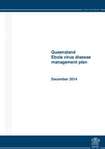 Queensland Ebola virus disease managment plan