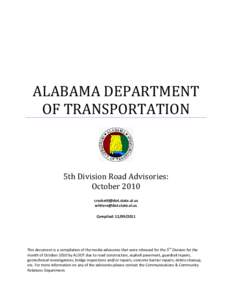 ALABAMA DEPARTMENT OF TRANSPORTATION