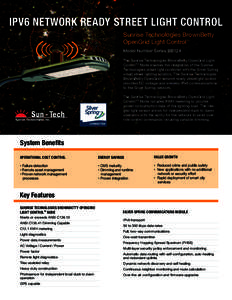 IPV6 NETWORK READY STREET LIGHT CONTROL Sunrise Technologies BrownBetty OpenGrid Light Control TM  Model Number Series BB124