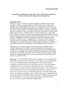 Chemistry / United States Environmental Protection Agency / Persistent organic pollutants / Immunotoxins / Agency for Toxic Substances and Disease Registry / Dioxins and dioxin-like compounds / Dioxin Reassessment Report / Soil contamination / 2 / 3 / 7 / 8-Tetrachlorodibenzodioxin / Environment / Pollution / Organochlorides