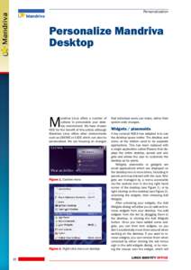 Personalization  Personalize Mandriva Desktop  M