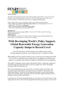 Energy policy / Low-carbon economy / Energy economics / Renewable energy policy / Renewable energy commercialization / REN21 / Sustainable energy / Feed-in tariff / Energy / Renewable energy / Environment