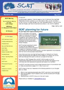 Newsletter #88  May 2012 Hi everyone!  SCAT Meeting