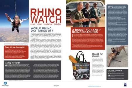 RHINO WATCH  EWT’s canine recruits RHINO WATCH