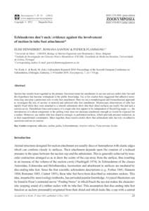 Echinoderms don’t suck: evidence against the involvement of suction in tube foot attachment