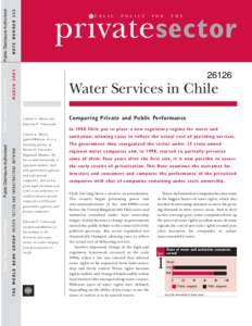 NOTE NUMBER 255  T H E Water Services in Chile Gabriel A. Bitrán and