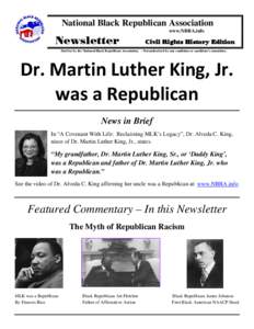 National Black Republican Association www.NBRA.info Newsletter  Civil Rights History Edition