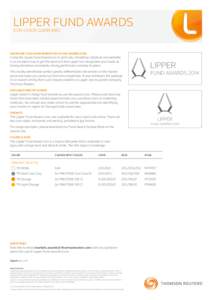 LIPPER FUND AWARDS ICON USAGE GUIDELINES SHOWCASE YOUR ACHIEVEMENTS WITH OUR AWARDS ICON  Using the Lipper Fund Award icon in print ads, marketing collateral and websites