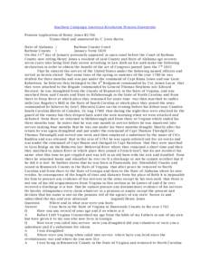 Southern Campaign American Revolution Pension Statements Pension Application of Henry Jones R5704 Transcribed and annotated by C. Leon Harris State of Alabama } Barbour County Court Barbour County