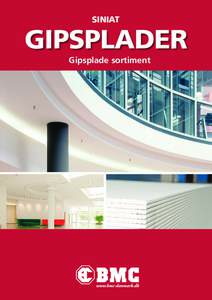 SINIAT  GIPSPLADER Gipsplade sortiment  Siniat gipsplader