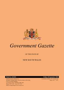 Government Gazette OF THE STATE OF NEW SOUTH WALES  Week No[removed]