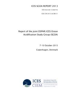 Report of the Joint OSPAR/ICES Ocean Acidification Study Group (SGOA)