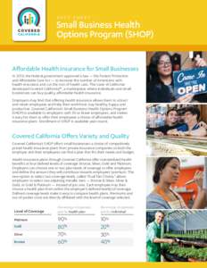 fact sheet  TM Small Business Health Options Program (SHOP)