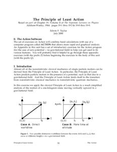 Physics / Calculus of variations / Dynamics / Forms of energy / Special relativity / Lagrangian mechanics / Work / Minkowski diagram / Action / Potential energy / World line / Principle of least action