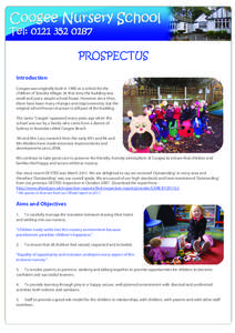 PROSPECTUS Introduction Coogee was originally built in 1900 as a school for the