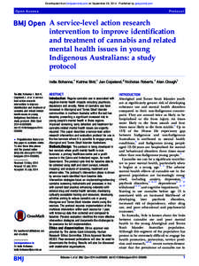 Downloaded from bmjopen.bmj.com on September 28, Published by group.bmj.com  Open Access Protocol