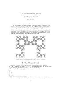 The Fibonacci Word Fractal Alexis Monnerot-Dumaine∗ April 26, 2009