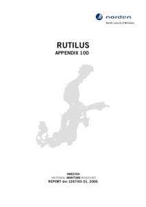 RUTILUS APPENDIX 100 SWEDISH NATIONAL MARITIME MUSEUMS