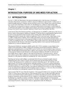 Northern Arizona Proposed Withdrawal Draft Environmental Impact Statement