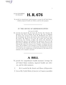 I  111TH CONGRESS 1ST SESSION  H. R. 676