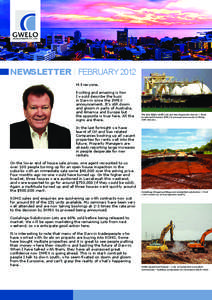 NEWSLETTER | FEBRUARY 2012 Hi Everyone, Exciting and amazing is how I would describe the buzz in Darwin since the INPEX announcement. It’s still doom