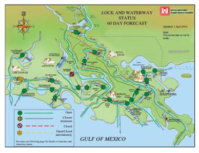 LOCK AND WATERWAY STATUS 60 DAY FORECAST OLD RIVER Lock