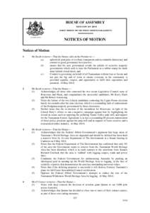 Aboriginal Tasmanians / Parliaments of the Australian states and territories / Deputy Premiers of Tasmania / Premiers of Tasmania / Members of the Tasmanian House of Assembly / Tasmania / Will Hodgman