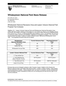 National Park Service U.S. Department of the Interior Whiskeytown National Recreation Area