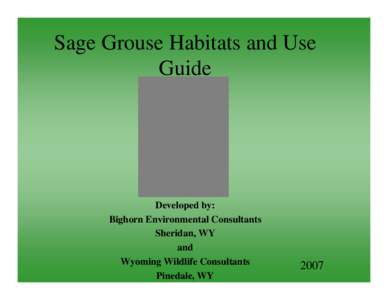 Microsoft PowerPoint - Sage Grouse Habitats and Use Guide PPoint 12-1.ppt