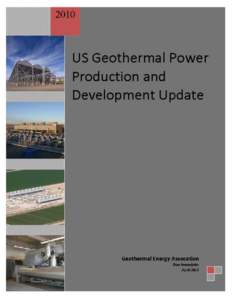 US Geothermal Power Production and Development Update