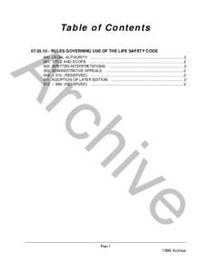 Life Safety Code / Building code / Idaho / Title 46 of the Code of Federal Regulations / Building engineering / Construction / Architecture