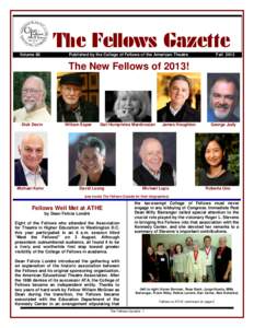 Microsoft Word - Fellows Gazette, fall 2012