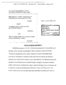 Case 1:14-cv[removed]CM Document 167 Filed[removed]Page 1 of 17  UNITED STATES DISTRJCT COURT SOUTHERN DISTRJCT OF NEW YORK  --------------------------------------------------------------------X