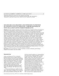 Cellular respiration / Metabolism / Tradescantia fluminensis / Photosynthesis / Nitrate / Plant physiology / Photosynthetically active radiation / Tradescantia / Chlorophyll / Biology / Chemistry / Biological processes