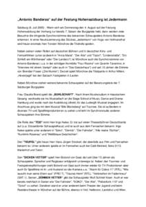 Microsoft Word - Antonio Banderas auf der Festung Hohensalzburg ist Jedermann.doc