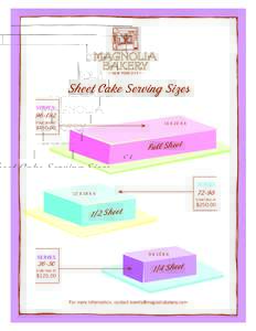 Sheet Cake Serving Sizes SERVESSTARTING AT