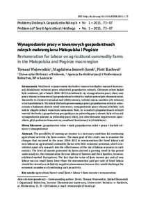 DOI: http://dx.doi.orgPDGRProblemy Drobnych Gospodarstw Rolnych	 •  Nr	 1 • 2015,  73–87 Problems of Small Agricultural Holdings	 •  No.	 1 • 2015,  73–87  Wynagrodzenie pracy w 