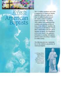 Chalcedonianism / American Baptist Churches USA / Seventh Day Baptists / Mainstream Baptists / Christianity / Protestantism / Baptists