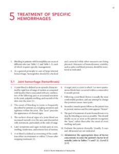 47  5 TREATMENT OF SPECIFIC HEMORRHAGES