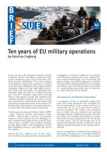 41 EU Naval Force Media and Public Information Office[removed]Ten years of EU military operations