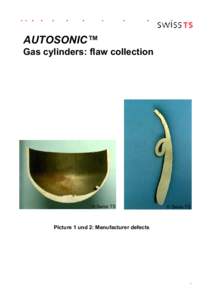 AUTOSONIC™ Gas cylinders: flaw collection © Swiss TS  © Swiss TS