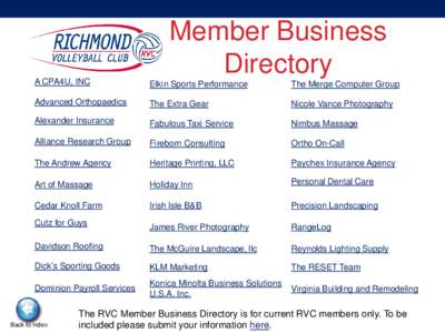 Member Business Directory A CPA4U, INC Elkin Sports Performance