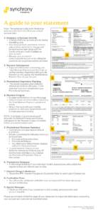 A guide to your statement Note: The sample provided is for illustrative purposes and does not reflect your actual account data. 1. Summary of Account Activity •	A listing of all your account activity during