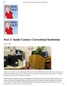 [removed]Part 2: Inside Century Correctional Institution : NorthEscambia.com Part 2: Inside Century Correctional Institution July 16, 2013