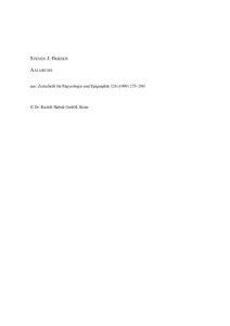 STEVEN J. FRIESEN A SI ARCHS aus: Zeitschrift für Papyrologie und Epigraphik[removed]–290