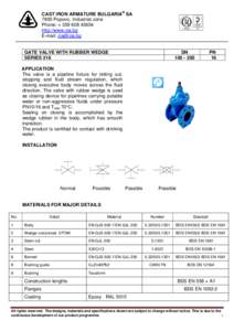 КЛАПИ ВЪЗВРАТНИ ФЛАНЦОВИ         DN                  PN 10/16