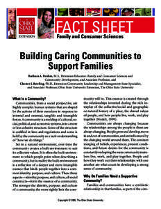 Building Caring Communities to Support Families