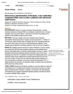 Print - Intravenous administration of Reolysin, a l... [Invest New Drugs[removed]PubMed - NCBI