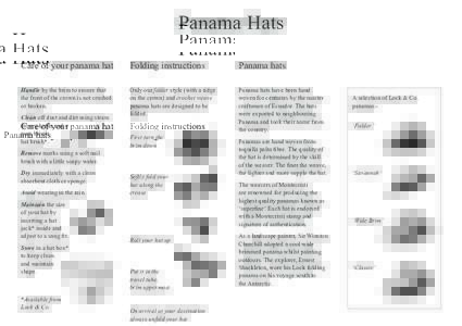PANAMA care instructions webpage.indd