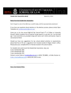 I re  Student Bar Association eBrief March 31, 2014